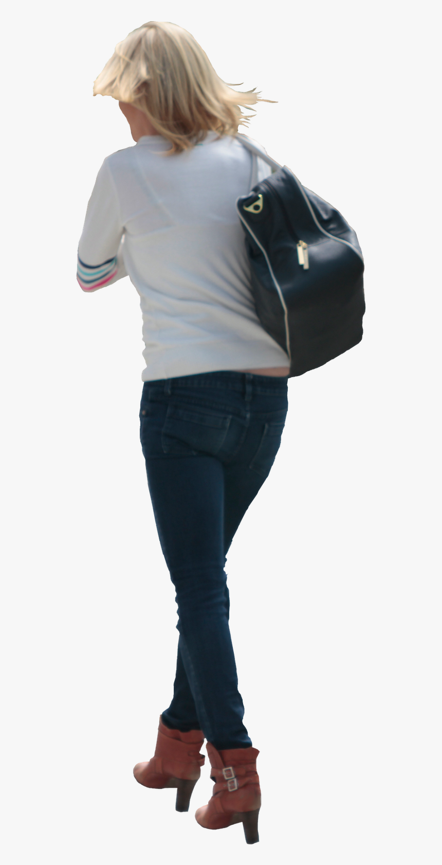 Transparent Girls Walking Clipart - Side Walking People Png, Png Download