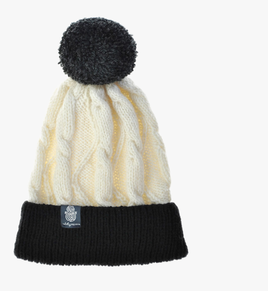 650 Zigzag Pompom Grafit - Beanie, HD Png Download