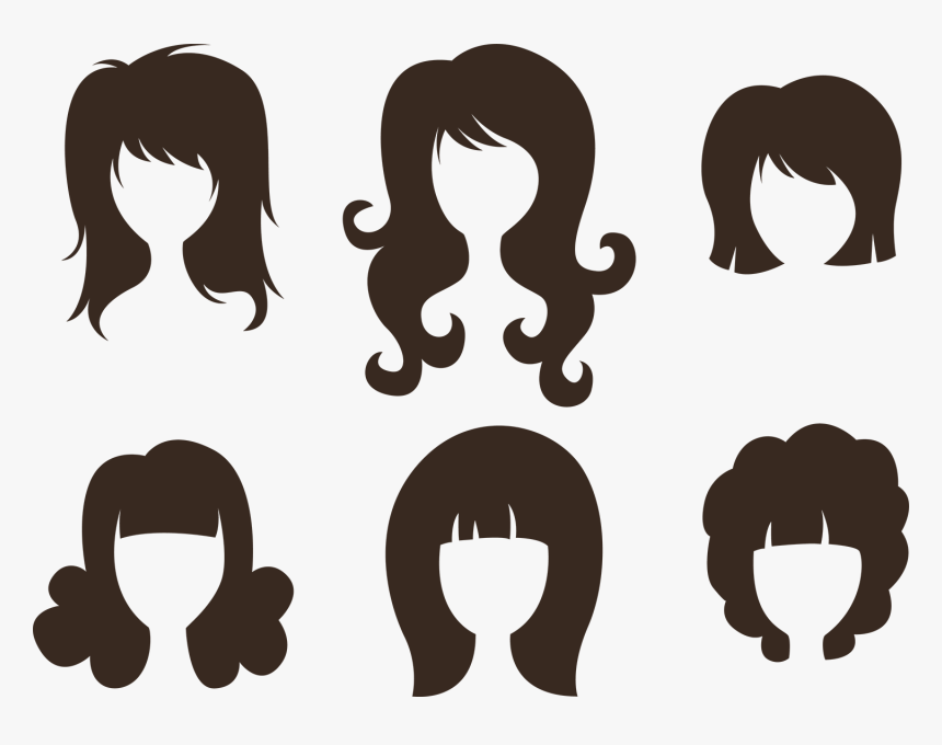 Comb Hairstyle Silhouette - Hairstyle Cartoon Png, Transparent Png