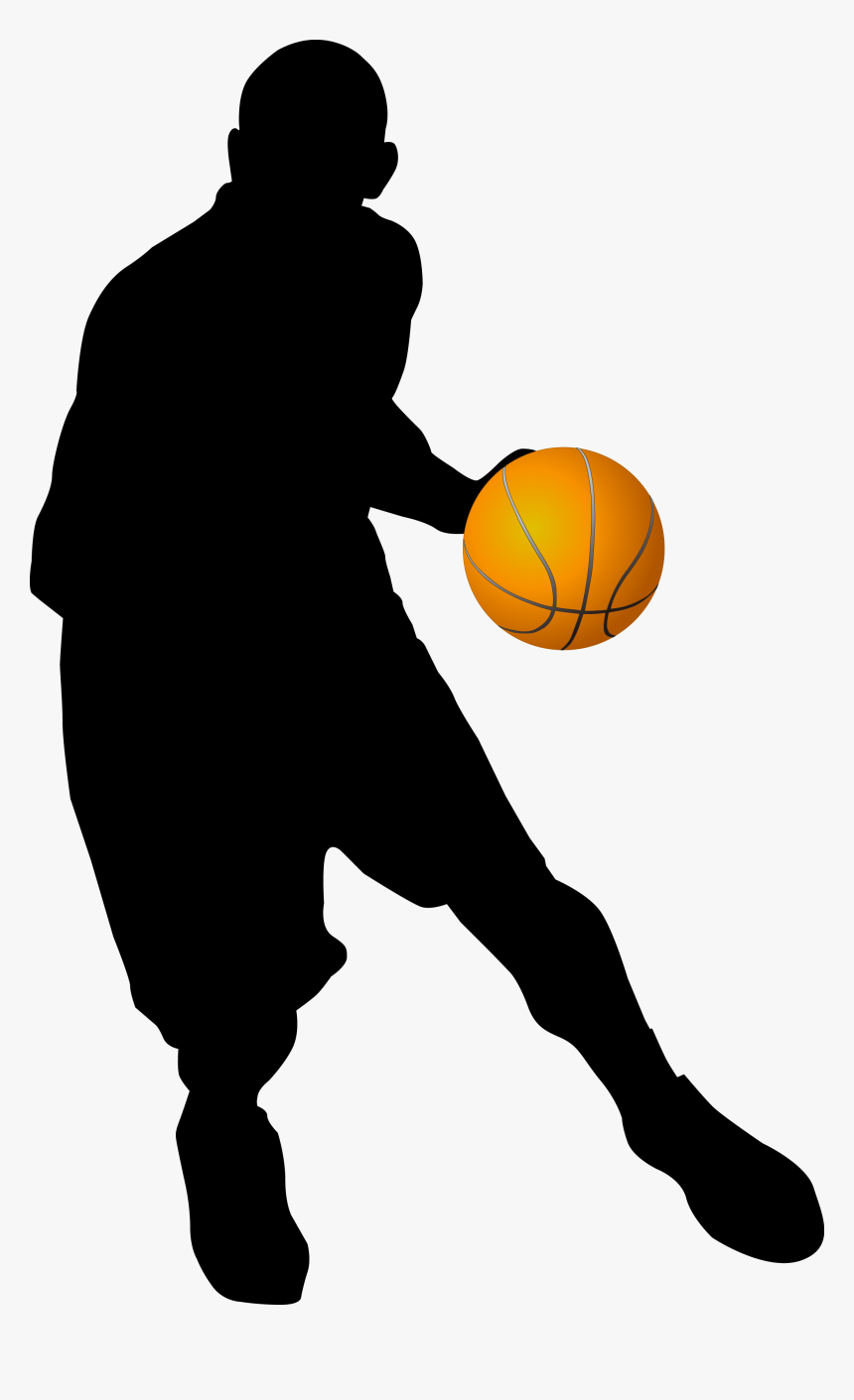 Clip Art Boy Shooting Hoops - Black Basketball Figures, HD Png Download