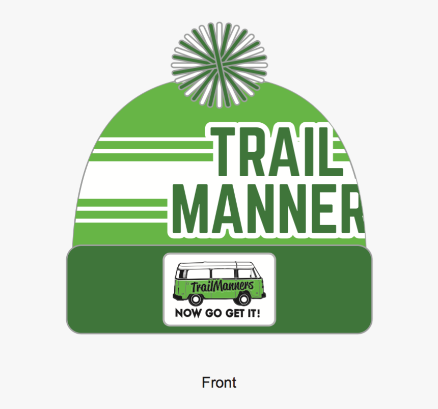 Green Trailmanners Pompom Beanie - Graphics, HD Png Download
