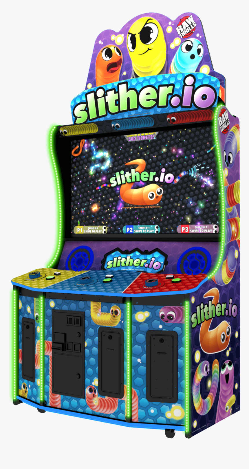 Slither - Io - Slither Io Arcade Game, HD Png Download