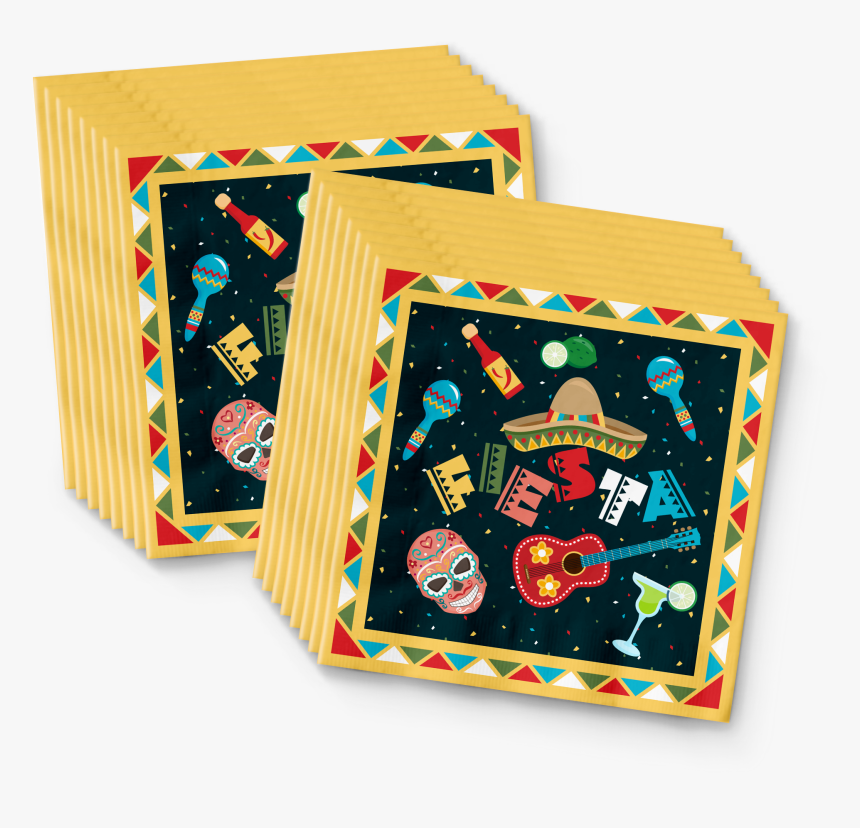 Mexican Fiesta Birthday Party Tableware Kit For 16 - Wood, HD Png Download