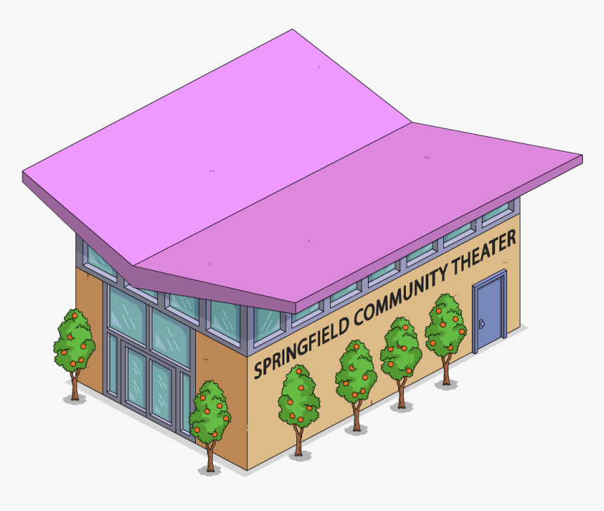 Simpsons Tapped Out Springfield Community Theater, HD Png Download