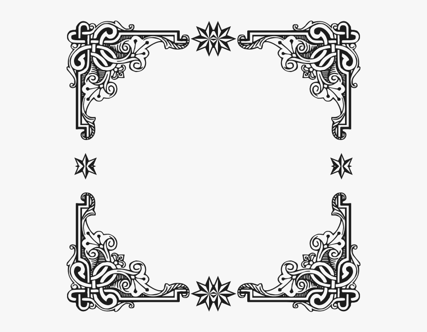 Vintage Symmetric Frame - Vintage Black Frame Png, Transparent Png