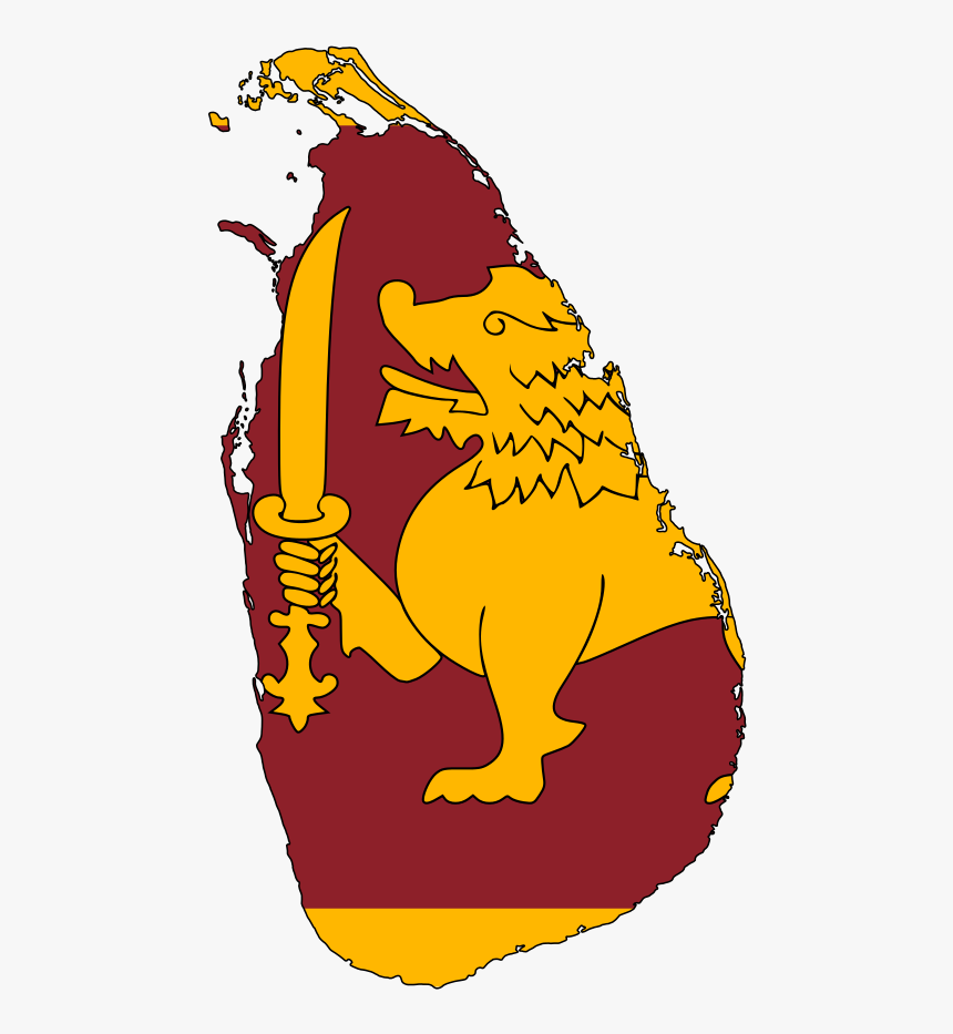 640px Flag Map Of Sri Lanka - Sri Lanka Flag And Country, HD Png Download