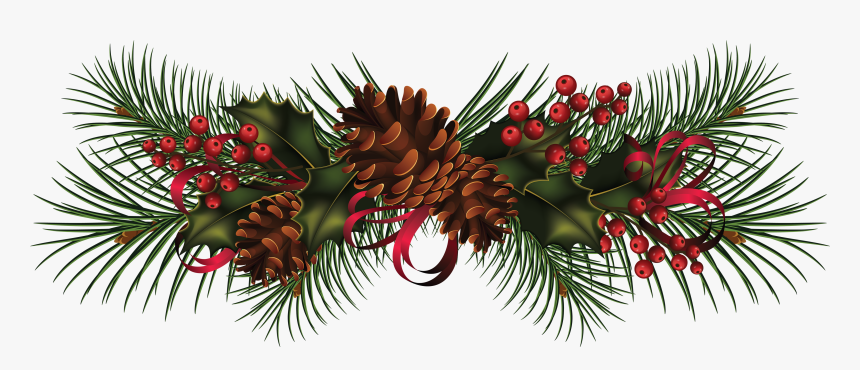 Christmas Garland Wreath Clip Art - Christmas Wreath Clip Art, HD Png Download