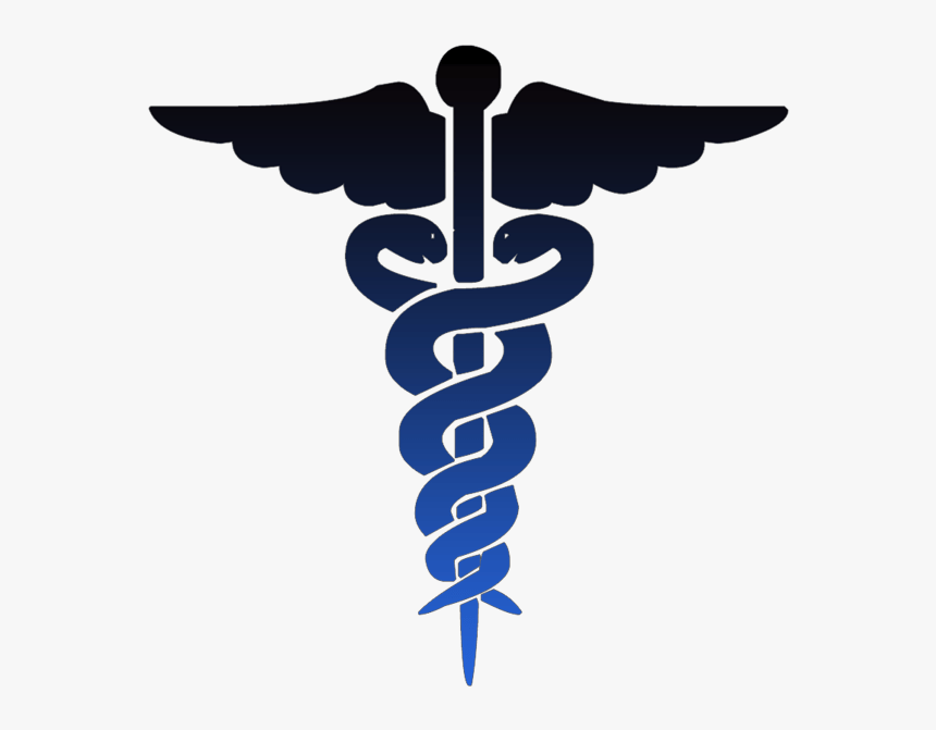 Caduceus Medical Symbol Black Blue Medical Symbol No- - Medical Symbol Transparent Background, HD Png Download