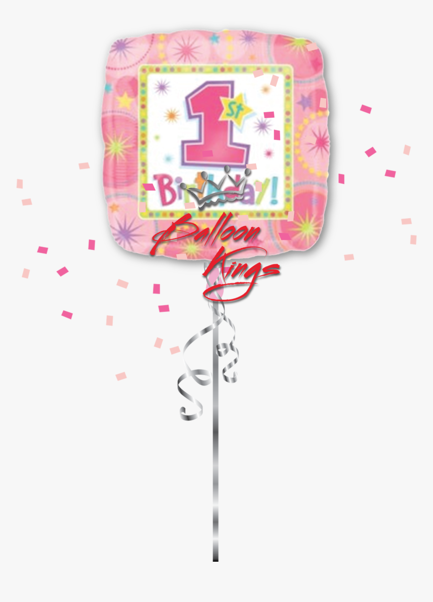 1st Birthday Girl Square - Illustration, HD Png Download
