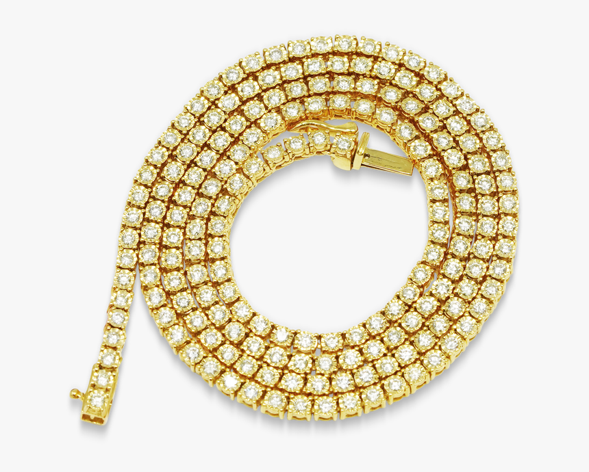 10k Yellow Gold Tennis Chain - Triangulo Em Forma De Círculo, HD Png Download