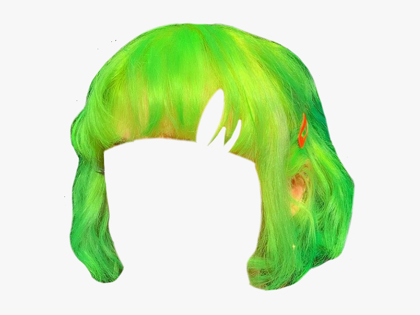 #green #neon #hair #cute #aesthetic #png #pngs #moodboard - Neon Green Aesthetic Png, Transparent Png