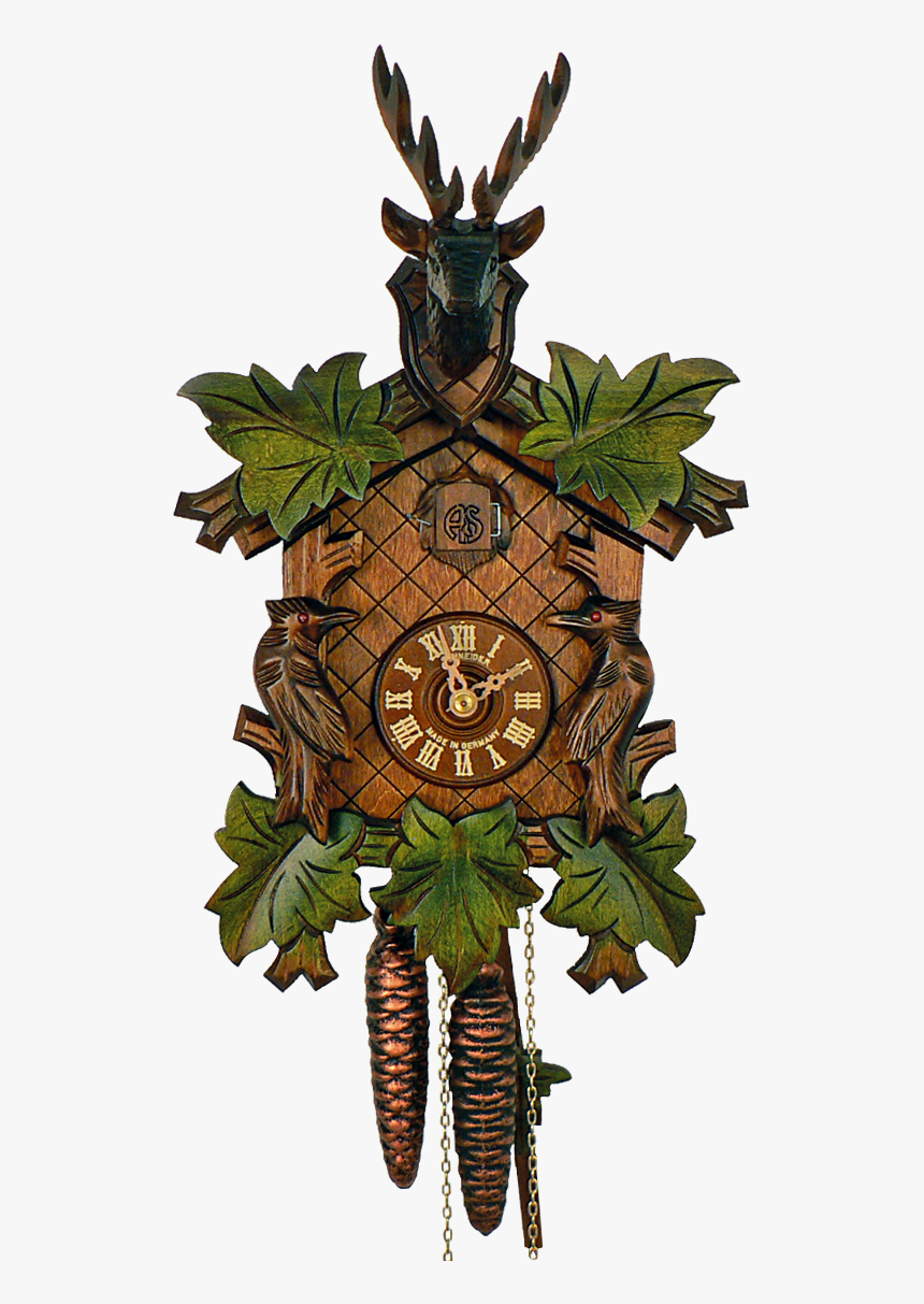 1 Day With Green Leaves, Deer & Birds - Kuckucksuhr Anton Schneider Design, HD Png Download