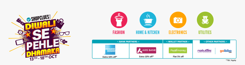 Diwali Se Pehle Dhamaka Shopclues Bank Offers Shopclues Hd Png