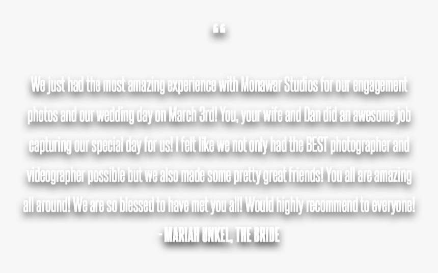 Mariah Unkel, The Bride Testimonial Quote - Parallel, HD Png Download