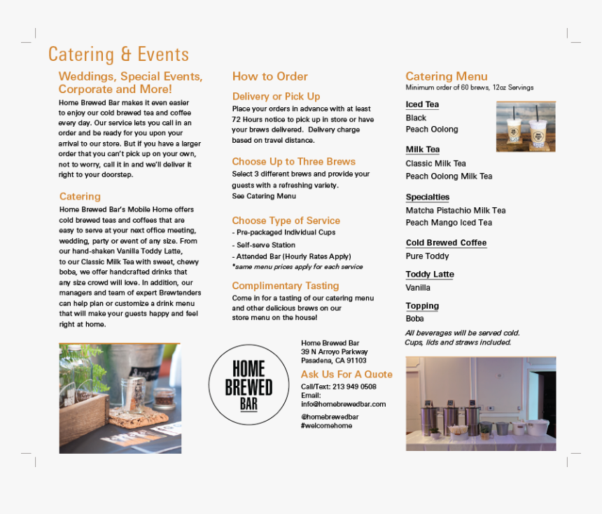 Hbb Cateringbrochure 071919web - Brochure, HD Png Download