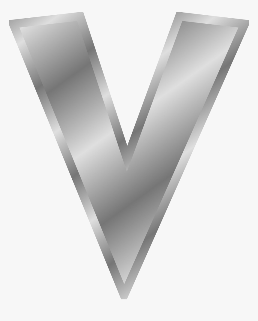 Effect Letter Alphabet Png Image - Letter V Silver Png, Transparent Png