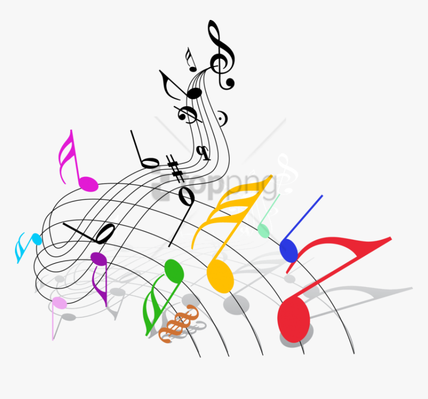 Free Png Notas Musicales De Colores En Png Image With - Colorful Musical Notes Png, Transparent Png