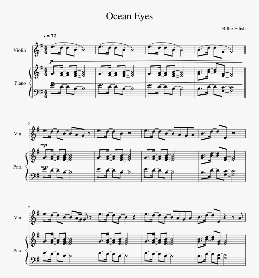 Partition Violon Shallow, HD Png Download