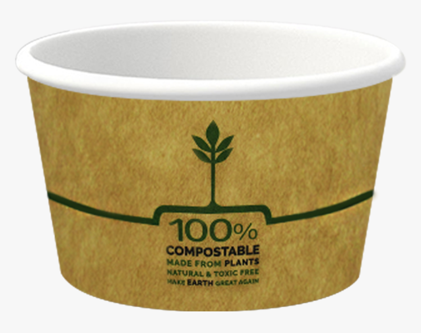 8oz Natural Ice-cream Tub Made From Paper And Fully - Ice Cream, HD Png Download