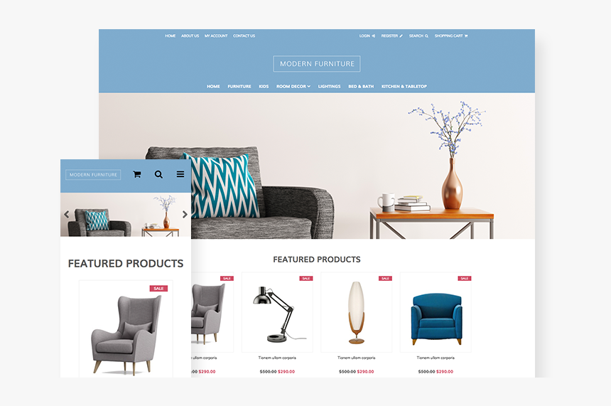 Modern Furniture - Modern Cart Website, HD Png Download