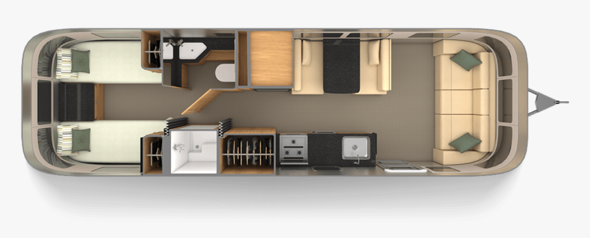 Airstream Floor Plans 25ft, HD Png Download