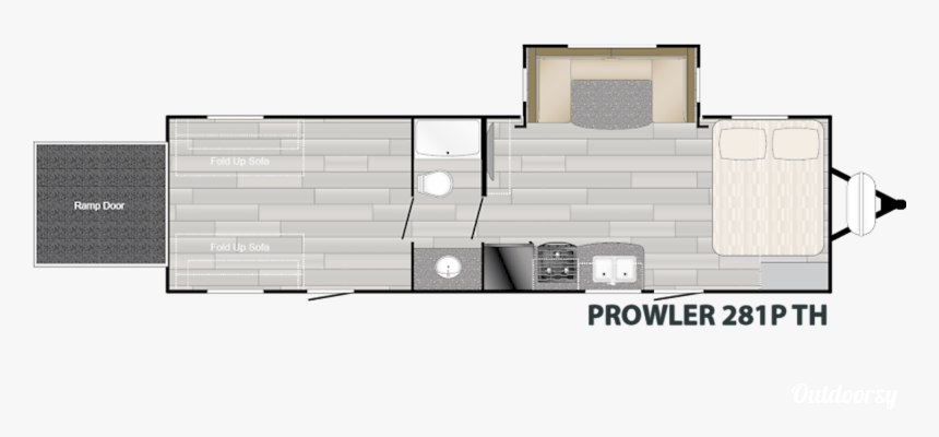 Floorplan 2020 Heartland Prowler 281th Madisonville, - Prowler 281p Th, HD Png Download