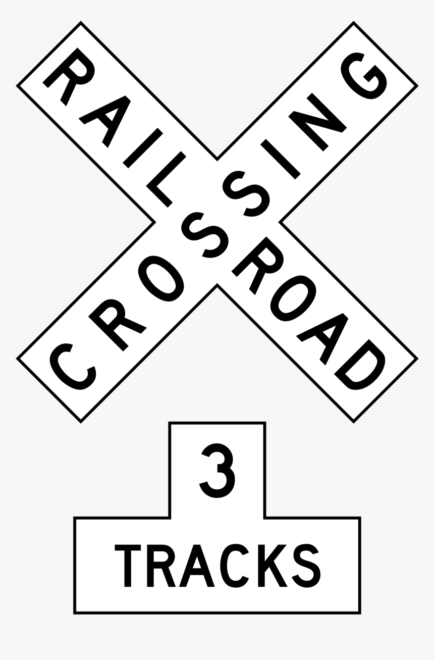 Railroad Crossing Sign, HD Png Download