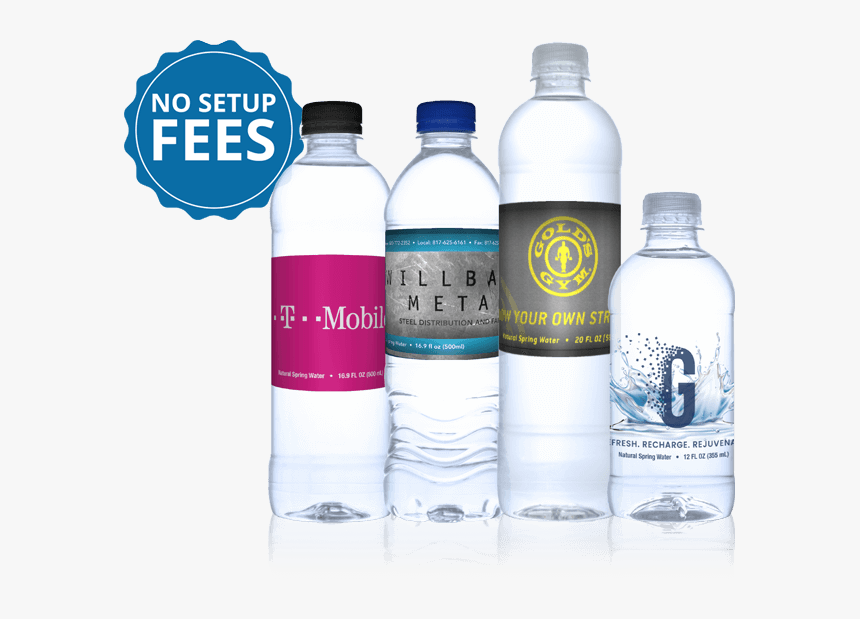Custom Label Bottled Water - Plastic Bottle, HD Png Download