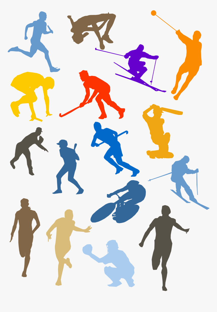 Silhouette Sport Disciplines Set - Sports Cliparts, HD Png Download