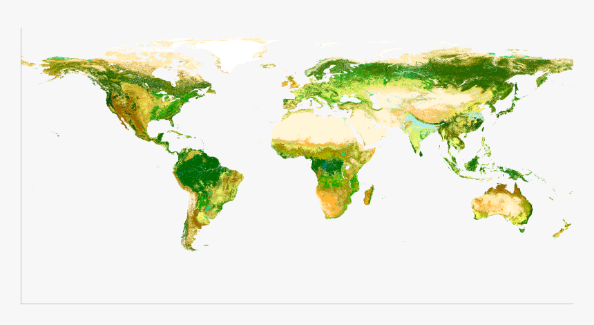 File - Globcov - World Forest Cover 2018, HD Png Download