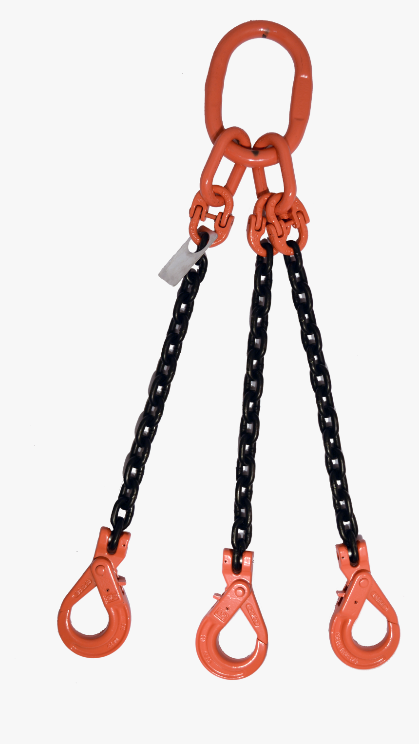 3 Leg With Self Locking Hook Tosl Gr-100 Chain Sling - Wre Rope Sling Tag, HD Png Download