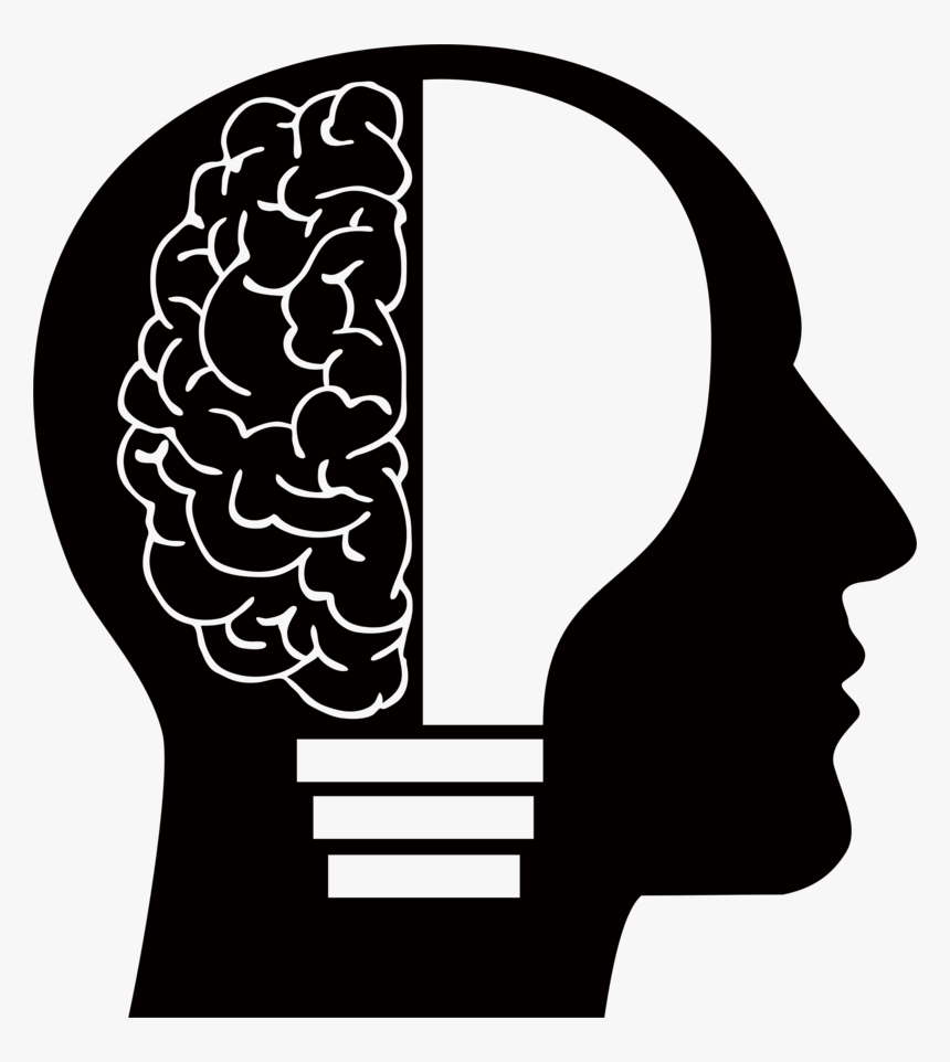 Clipart Man Light Bulb B - Human With Brain Clipart, HD Png Download