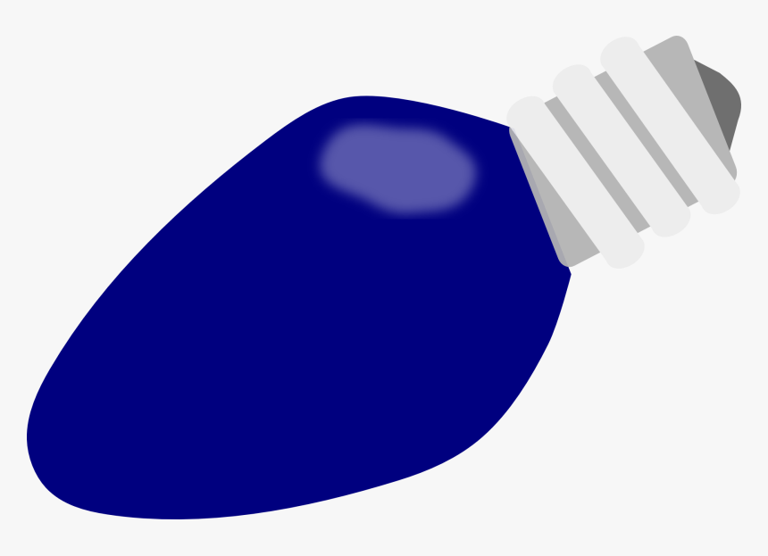 Christmas Light Bulbs Png Black And White Techflourish - Blue Christmas Light Bulb, Transparent Png