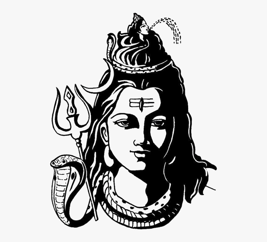 Shiva Transparent Png - Shiva Black And White Png, Png Download