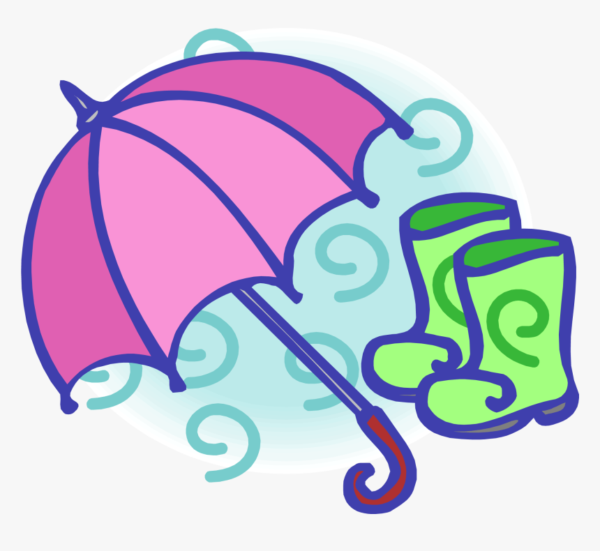 Red Green Rain 1956 1706 Transprent Png Free Download - Umbrella And Rain Boots Clip Art, Transparent Png