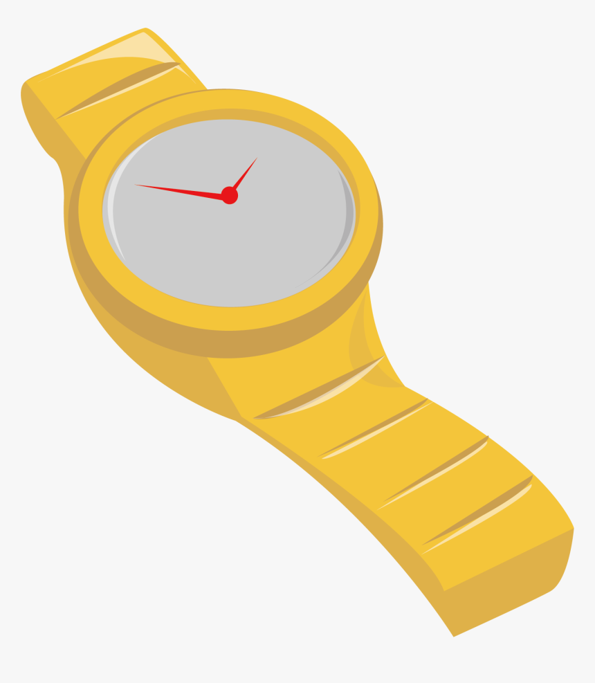 Watch Clipart Vector Png - Yellow Watch Clipart, Transparent Png