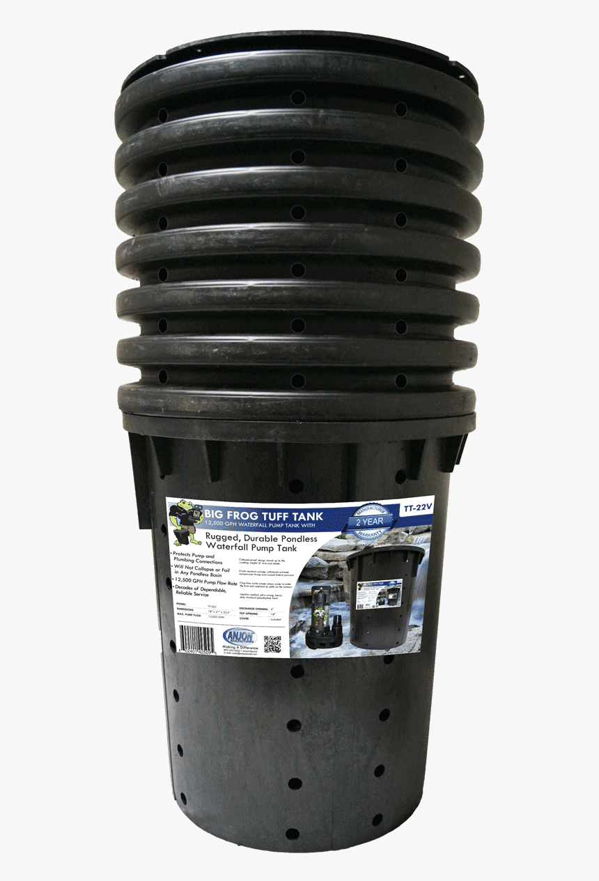Big Frog Tuff Tank Pondless Waterfall Pump Tank With - Plastic, HD Png Download