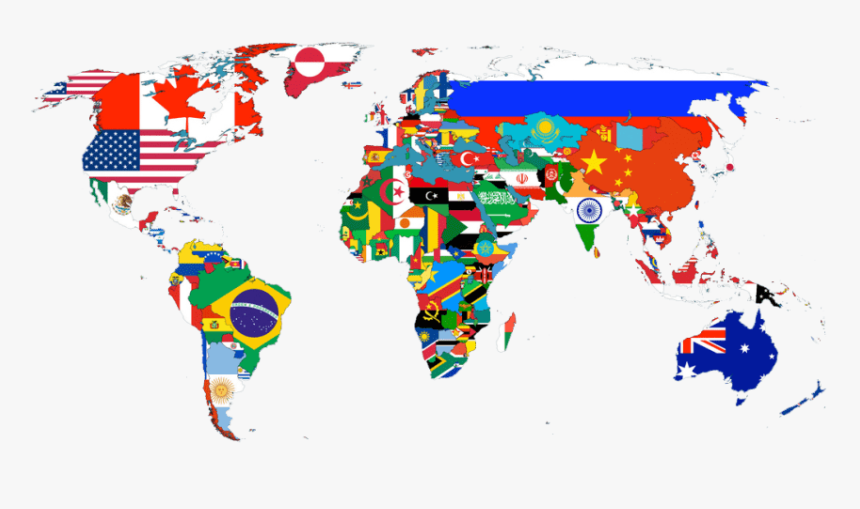 How Is International Seo Different From Standard Seo - World Map With Country Flags Latest Edition Big Poster, HD Png Download