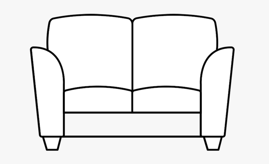 Dimensional Line Drawing For The Oak Park Loveseat - Chair, HD Png Download