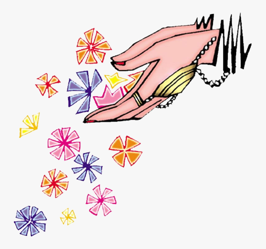 Hindu Wedding Clipart Png - Flower With Hand Clipart, Transparent Png
