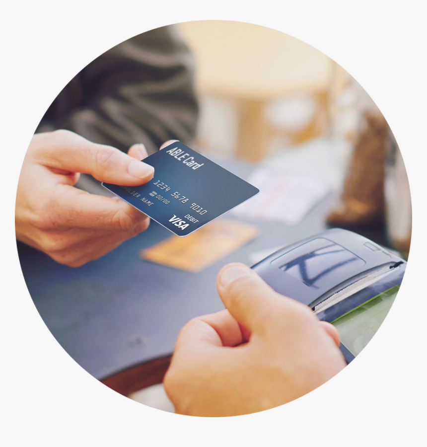 Card In Use Circle Rev - Payment, HD Png Download