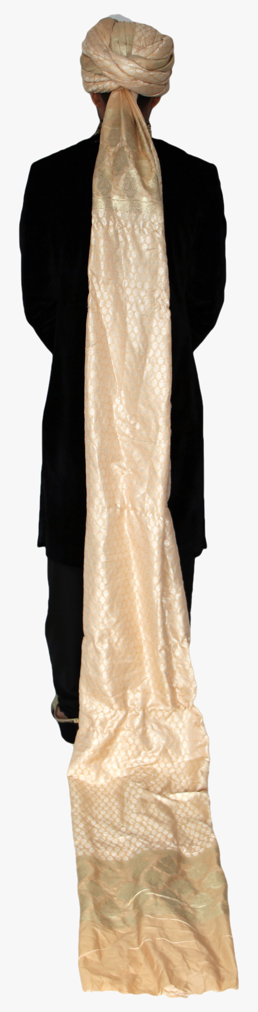 Gold And Champagne Patterned Turban Safa Hat - Cape, HD Png Download