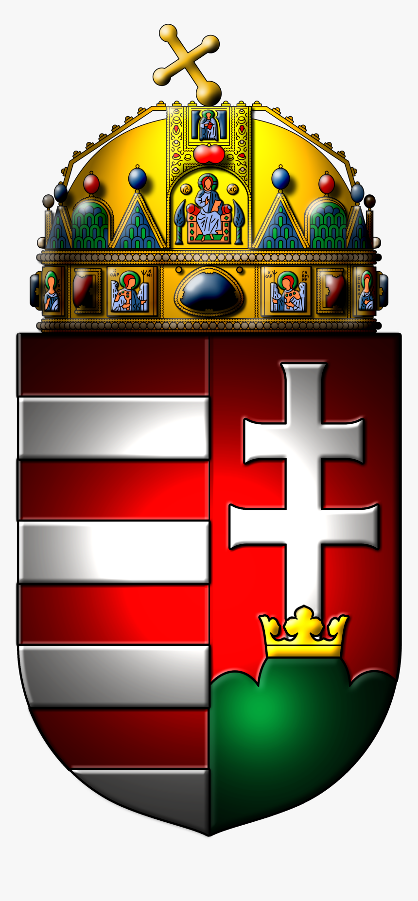 Coat Of Arms Of Hungary - Hungarian Coat Of Arms, HD Png Download