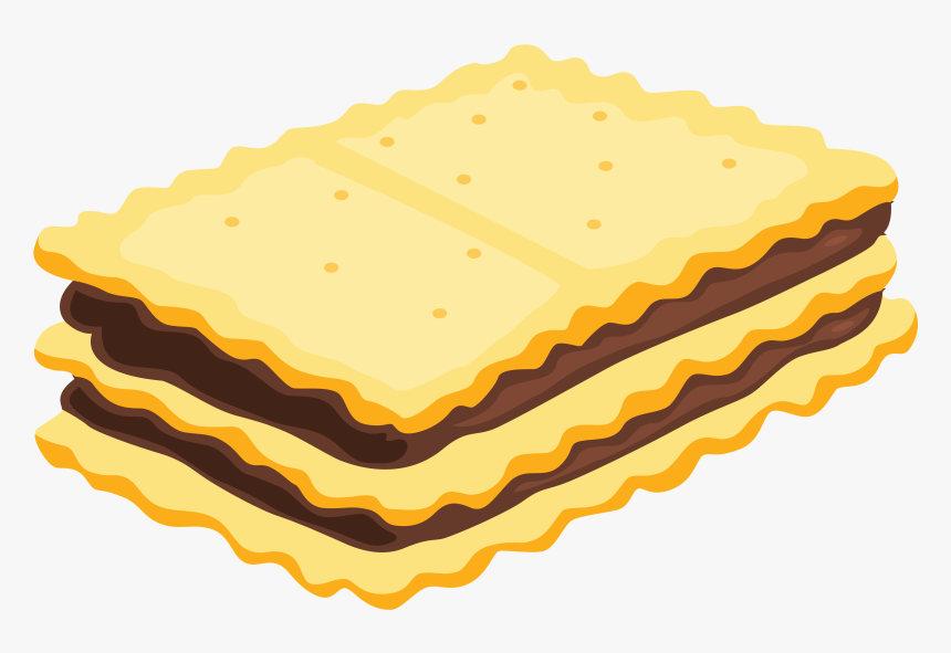 Sandwich Biscuit With Chocolate Png Clipart Picture - Biscuit Clipart Png, Transparent Png