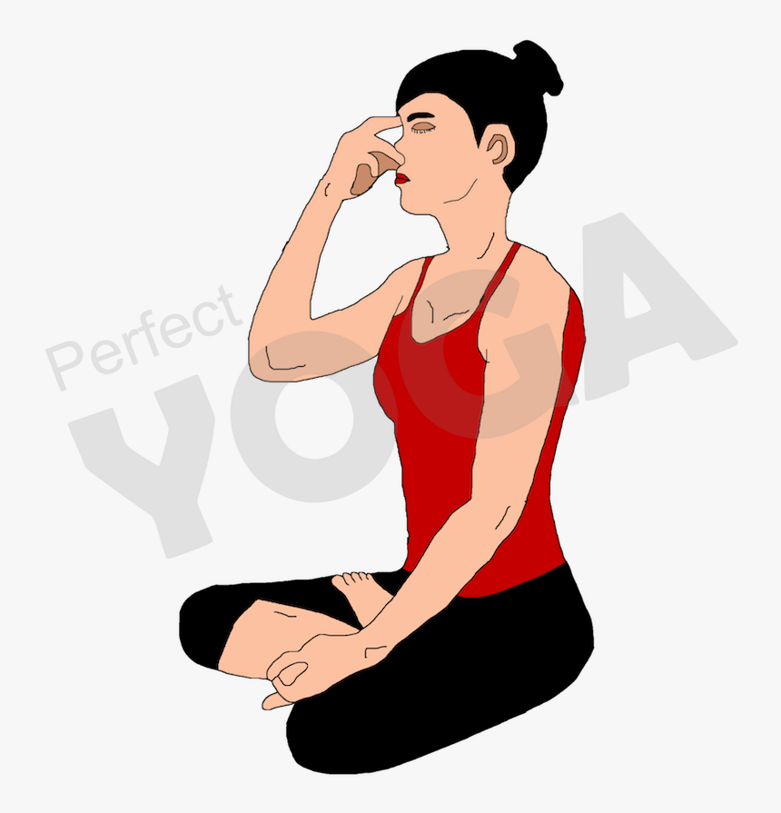 Transparent Yoga Clipart Black And White - Yoga Anulom Vilom Clipart, HD Png Download