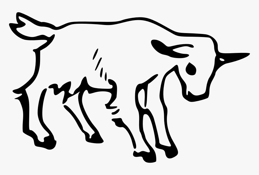 Goat Clipart Yoga - Goat Outline Clip Art, HD Png Download