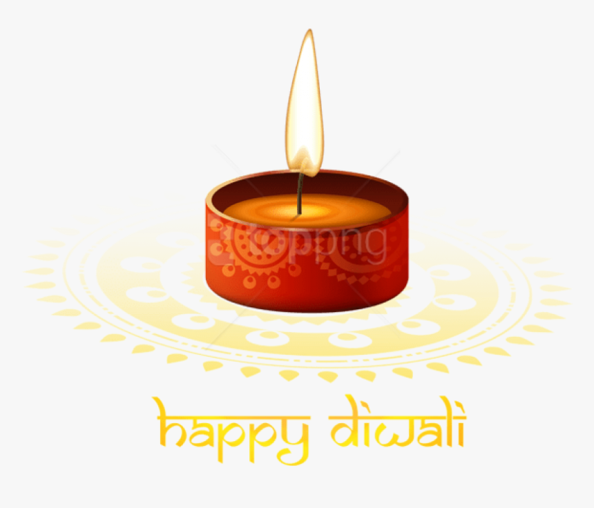 Free Png Download Red Candle Happy Diwali Clipart Png - Happy Diwali Diya Png, Transparent Png
