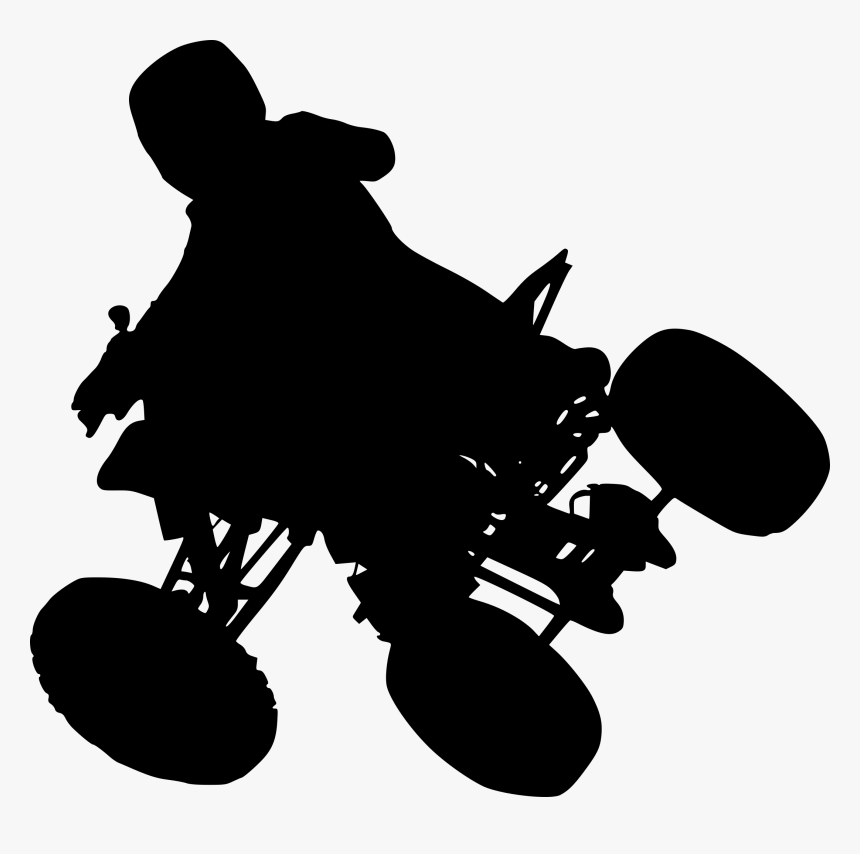 Atv Quad Bike Silhouette 5 - Silhouette, HD Png Download