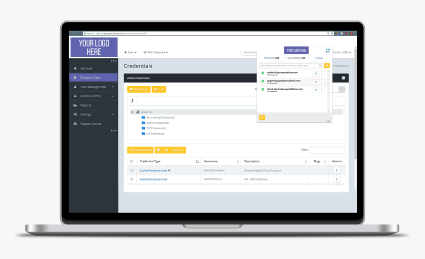 Site Laptop Your Logo Here - Service Management Configuration Management Dashboard, HD Png Download