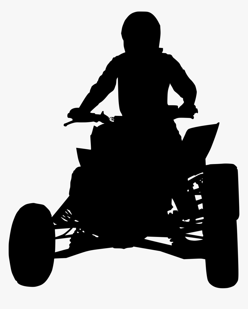 Atv Quad Bike Silhouette 1 - Silhouette, HD Png Download